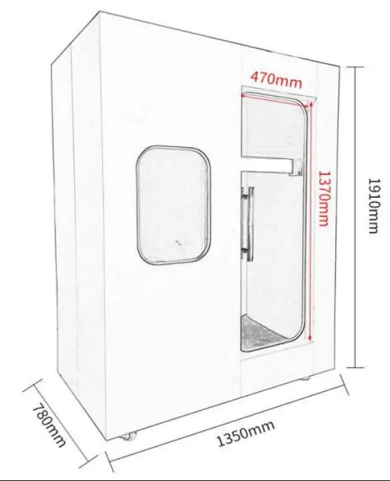 Hyperbarická kyslíková komora kovová Mediswiss OXYdem CUBE ONE